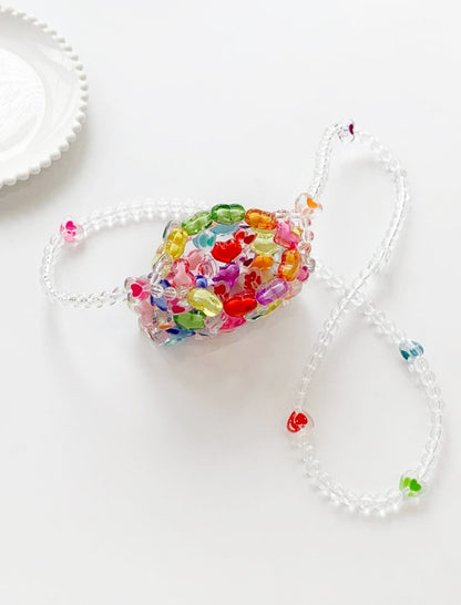 Candied Mini Hearts Beaded Bag